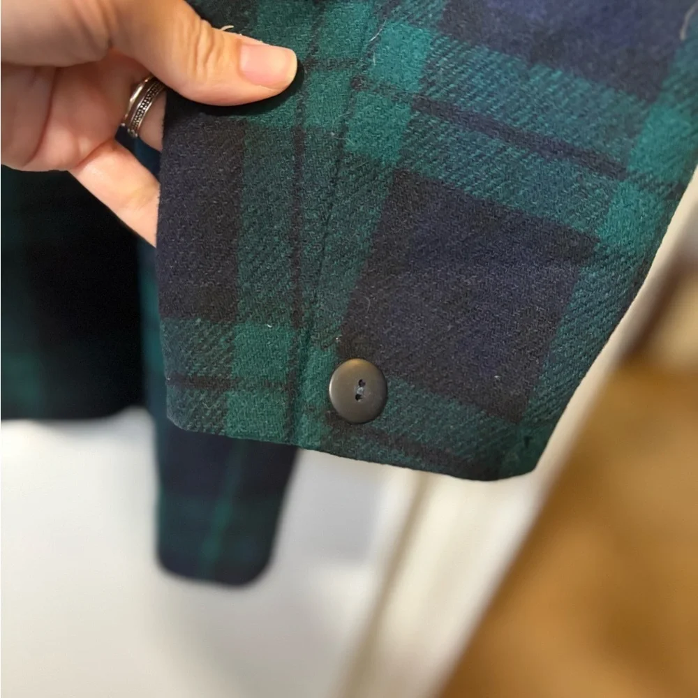 Vintage DonnyBrook Tartan Plaid Wool Green Navy Blazer Jacket Academia Preppy 12